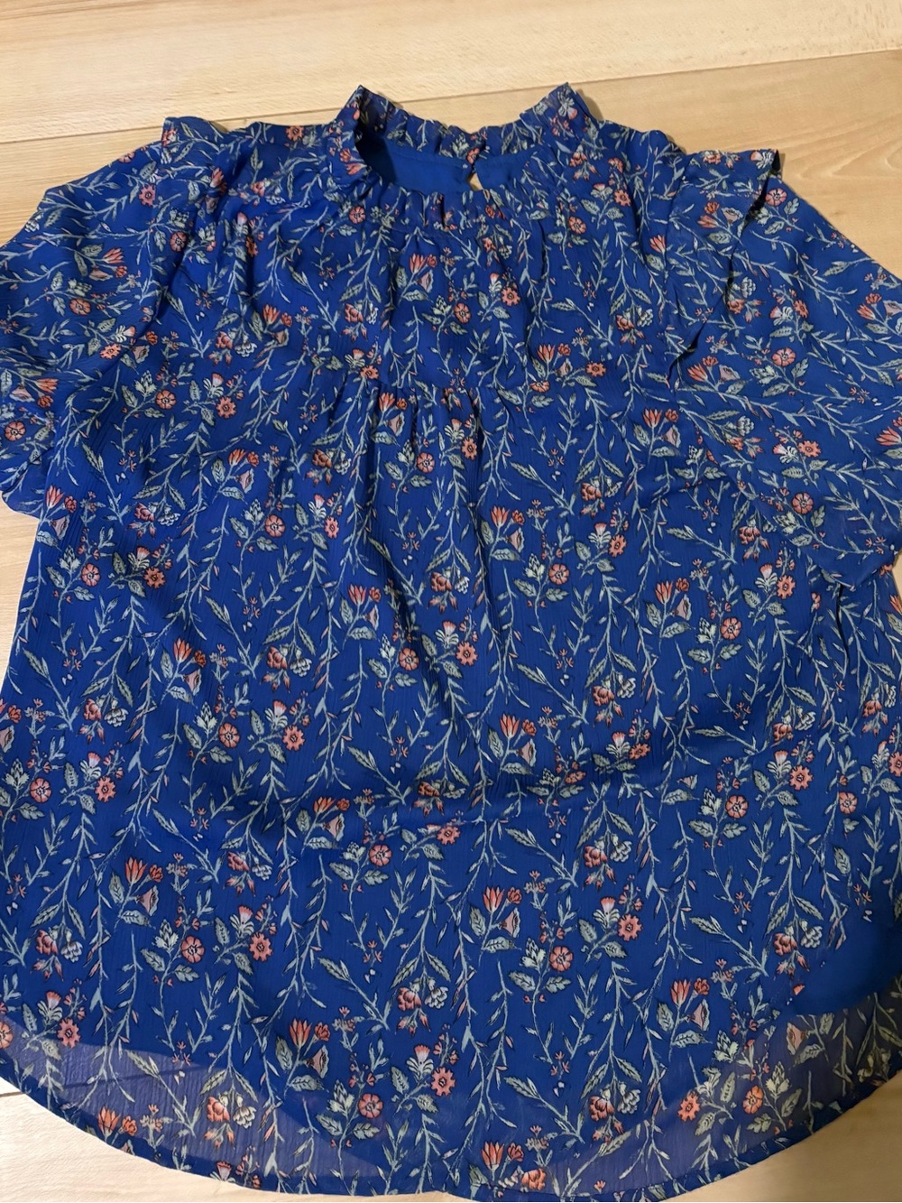 LOFT | Blue Floral Blouse